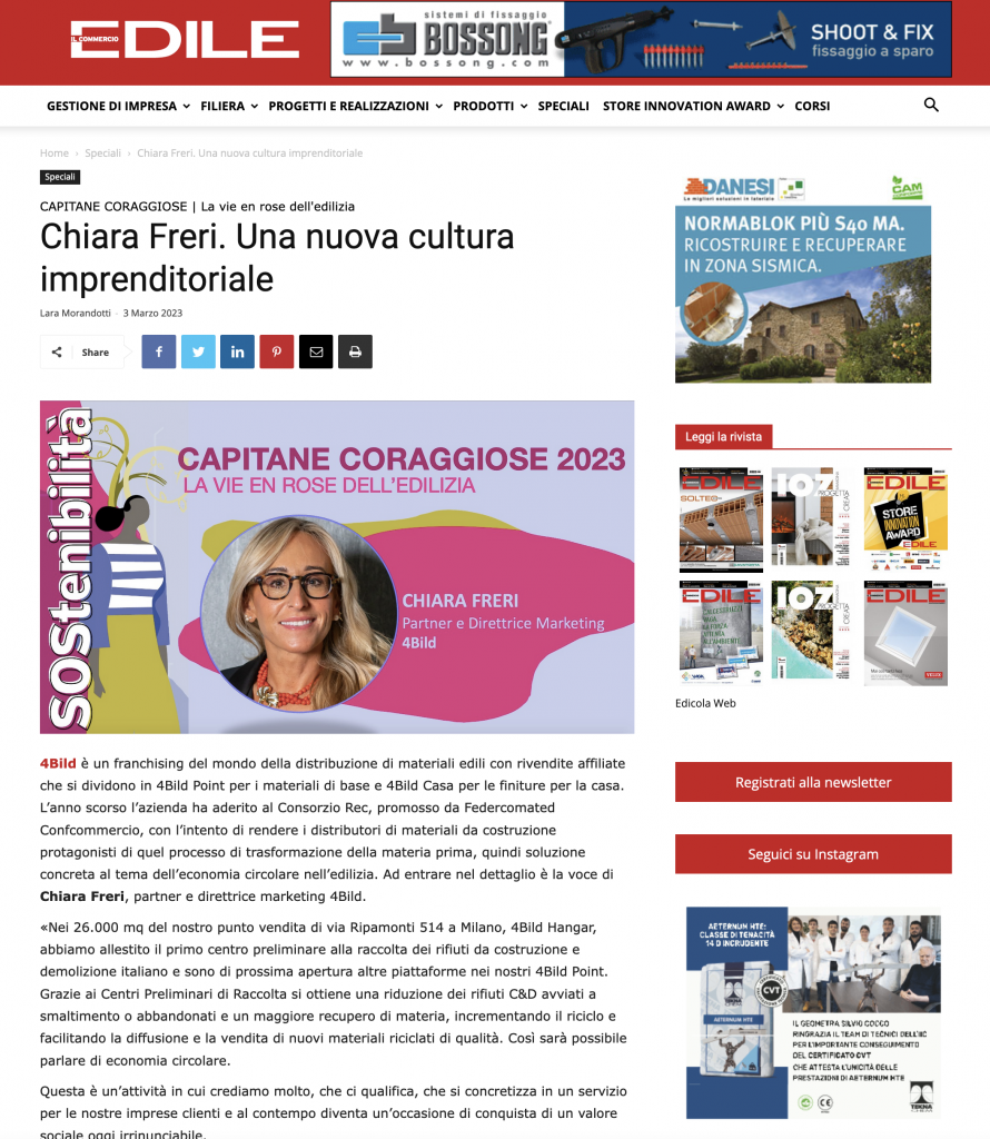 Chiara Freri. Una nuova cultura imprenditoriale